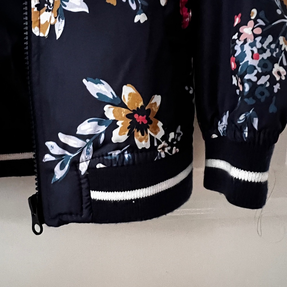 Carter's Kids Floral Jacket - Navy and Pink - Picture 6 of 8